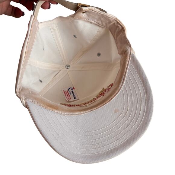 Vtg 80s ALABAMA Trucker Hat American Pride Strapback Cap White Red Gold Country - Picture 7 of 10